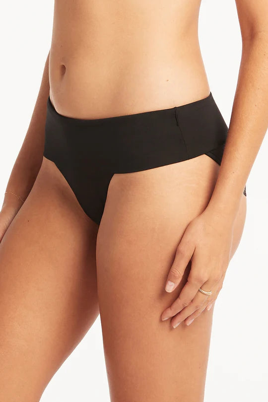 Sea Level Essentials Roll Band Swim Pant - Black
