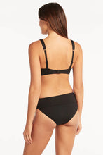 Load image into Gallery viewer, Sea Level Essentials Roll Band Swim Pant - Black
