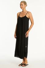 Load image into Gallery viewer, Sea Level Sunset Tie Back Sundress (Black)
