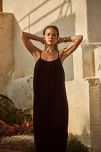 Load image into Gallery viewer, Sea Level Sunset Tie Back Sundress (Black)
