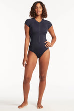 Load image into Gallery viewer, Sea Level  Eco Essentials Short Sleeve One Piece (Navy)

