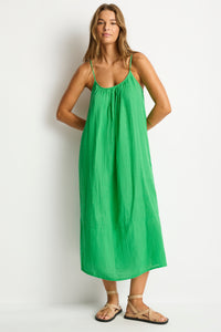 Sea Level Sunset Tie Back Sundress (Kelly Green)