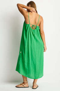 Sea Level Sunset Tie Back Sundress (Kelly Green)