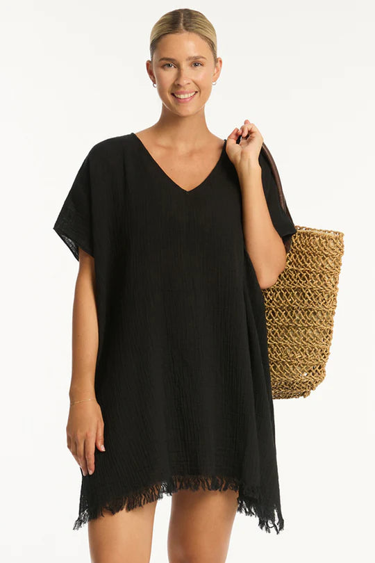 Sea Level Sunset Kaftan (White)  (Black) (Pink) (French Navy)