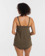 Load image into Gallery viewer, Togs Mastectomy Friendly Tankini Overlay Set (Khaki)
