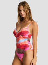Load image into Gallery viewer, Sea Level Cabo Cross Front Scoop Back One Piece Swimsuit (Pink)

