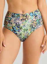 Load image into Gallery viewer, Sea Level Wildflower High Waisted Gathered Bikini Brief (Sea)
