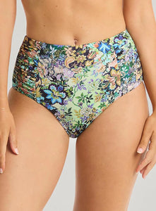 Sea Level Wildflower High Waisted Gathered Bikini Brief (Sea)