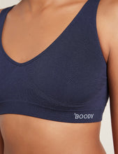 Load image into Gallery viewer, Boody Bamboo Padded Shaper Crop Bra  BLACK, WHITE, NUDE, NAVY
