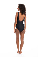 Load image into Gallery viewer, Togs TBO2TH Black Textured Patchwork Swimsuit (Black)
