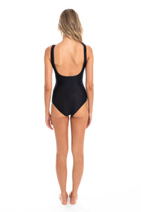 Togs TB30TH Textured High Mesh Swimsuit (Black)