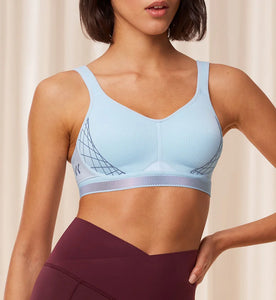 TRIUMPH TRIACTION CARDIO FLOW MINIMISER BRA  P EX (Back) (Sky Blue)