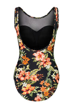 Load image into Gallery viewer, Quayside Mesh Neck Swimsuit Kawena (Black)
