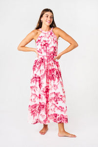 Primrose The Label Lucinda Maxi Dress (Pink & White)