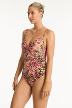 Load image into Gallery viewer, Sea Level Wildflower Twist Front DD/E One Piece (Pink)
