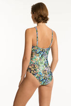 Load image into Gallery viewer, Sea Level Wildflower High Neck One Piece (Sea)

