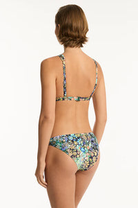 Sea Level Wildflower Longline Tri Bikini Top  (Sea)