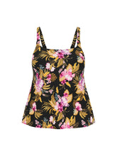Load image into Gallery viewer, Capriosca Caribbean Chlorine Resistant Tank Tankini Top (Black)

