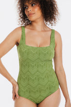 Load image into Gallery viewer, Togs Chiseled Green Square Neck One Piece Swimsuit (Green)
