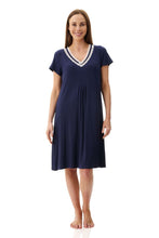 Load image into Gallery viewer, Givoni 6LE71  Short Sleeve Short Nightie (Navy)
