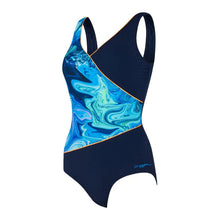 Load image into Gallery viewer, Zoggs Spatial Wrap Front Swimsuit -  chlorine resistant

