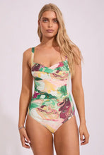 Load image into Gallery viewer, Sea Level Abyss Twist Front Bandeau One Piece Swimsuit - Moss
