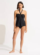 Load image into Gallery viewer, Seafolly Sash Tie Front Tankini (Black)
