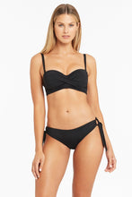 Load image into Gallery viewer, Sea Level Eco Essentials Tie Side Regular Bikini Pant (Black)
