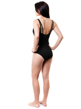Load image into Gallery viewer, Funkita Form Chlorine Resistant FF01L  Split Strap-  One Piece Swimsuit - Black
