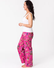 Load image into Gallery viewer, Floressents Cotton Paradise Lounge Pants with pockets (Hot Pink)
