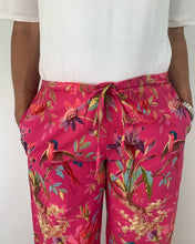 Load image into Gallery viewer, Floressents Cotton Paradise Lounge Pants with pockets (Hot Pink)
