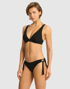 Sea Level Eco Essentials Longline Underwire Bikini Top (Black)