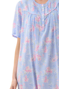 Givoni 6AF21J Jessica Short Sleeve Short Nightie (Blue),