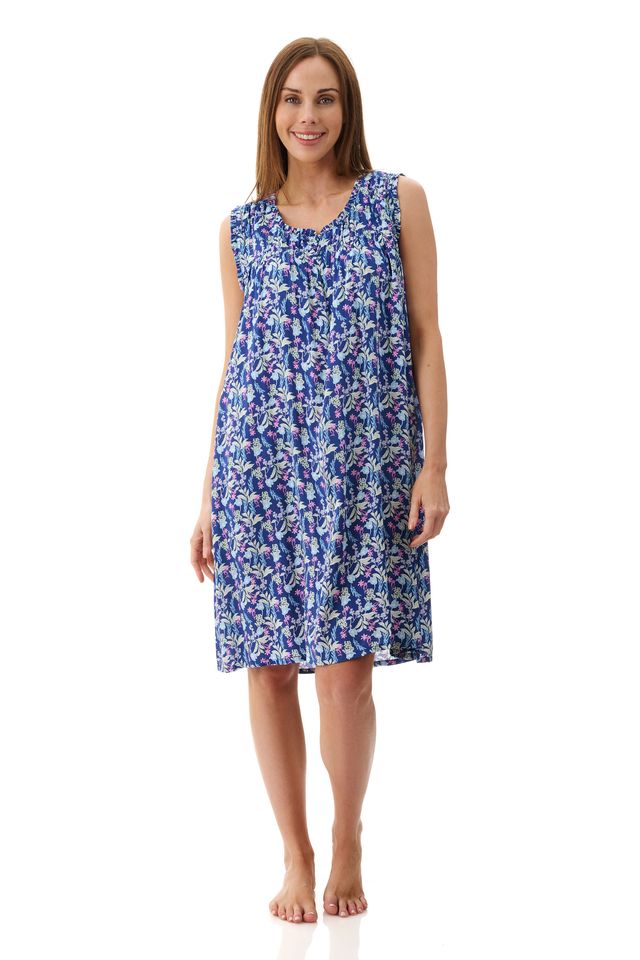 Givoni 6AF30M Maria Sleeveless Short Nightie (Navy)