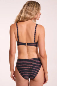 Sea Level Riptide Cross Front Multi Bra Bikini Top (Black)