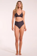 Load image into Gallery viewer, Sea Level Riptide High Waist Bikini Bottoms (Black)
