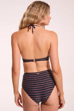 Load image into Gallery viewer, Sea Level Riptide Longline Halter Bikini Top (Black)
