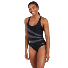 Load image into Gallery viewer, Zoggs Sandon Scoopback Chlorine Resistant  Swimsuit - Black
