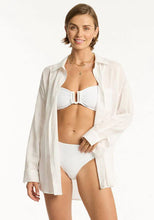 Load image into Gallery viewer, Sea Level Sunset Beach Shirt (White)
