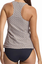 Load image into Gallery viewer, Sunseeker Geomath High Neck Mastectony Tankini Top Black
