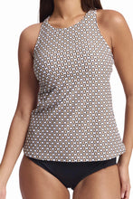 Load image into Gallery viewer, Sunseeker Geomath High Neck Mastectony Tankini Top Black
