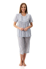Load image into Gallery viewer, Givoni 6BV49A Astrid Short Sleeve Capri Pyjama Set (Blue)
