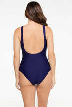 Load image into Gallery viewer, Togs TBO2TH Mastectomy Friendly Textured Patchwork Swimsuit (Navy)
