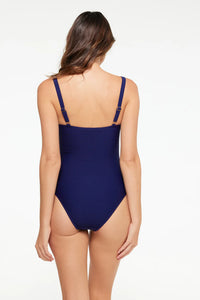 Togs TN03TH Textured Scoop Neck Swimsuit (Navy)