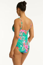 Load image into Gallery viewer, Sea Level Pacifico Cross Front Multifit Swimsuit (Evergreen)
