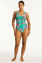 Load image into Gallery viewer, Sea Level Pacifico Cross Front Multifit Swimsuit (Evergreen)

