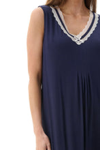 Load image into Gallery viewer, Givoni 6LE70 Sleeveless Short Nightie (Navy)
