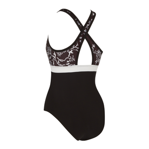 Zoggs Classique Dakota Swimsuit Chlorine Resistant (Black/White)