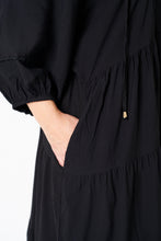 Load image into Gallery viewer, BOHO MATA MIDI DRESS (BLACK)
