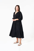 Load image into Gallery viewer, BOHO MATA MIDI DRESS (BLACK)
